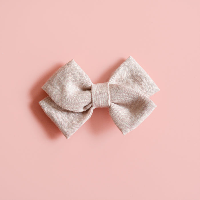 dusty pink hair bow clip headband, kids hair accessories