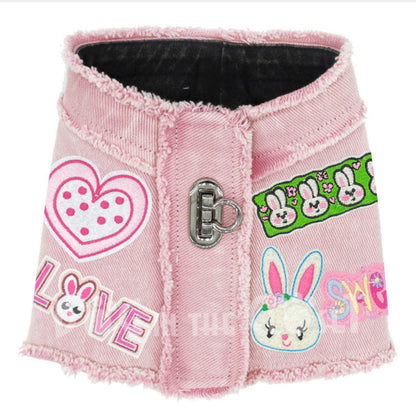 Easter Bunnies Denim Harness Vest for Dogs (3 Styles/Colors)