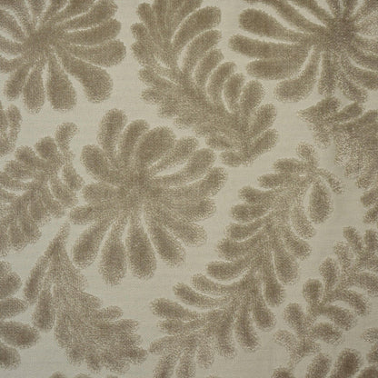 Textured fabric pattern with floral design on a beige background