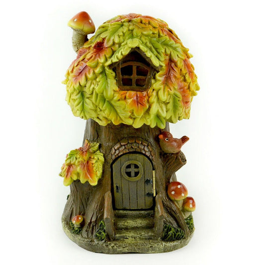 Fall Leaf Covered LED House