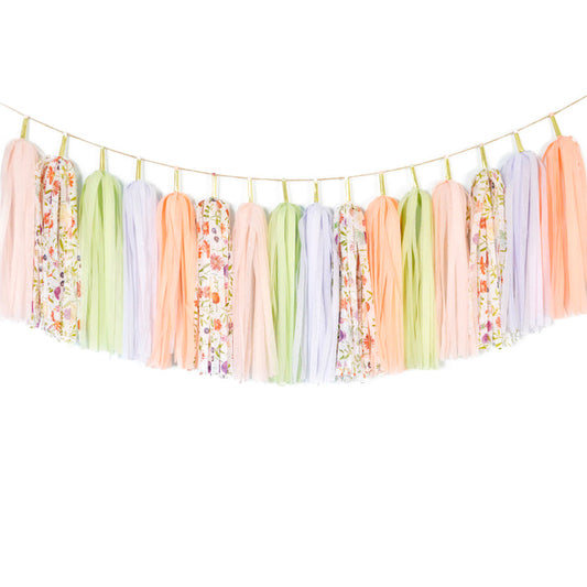 Floral Pastels Tassel Garland