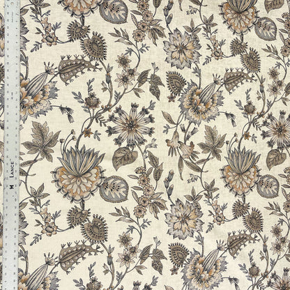 GIA JACOBEAN FLORAL PRINTED UPHOLSTERY FABRIC BY THE YARD
