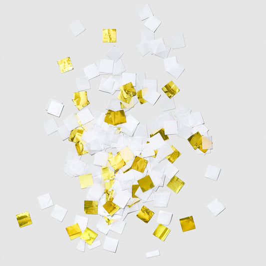 Gold and White Confetti