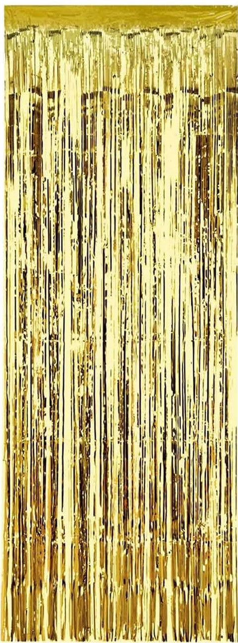 Gold Foil Fringe Curtain Backdrop