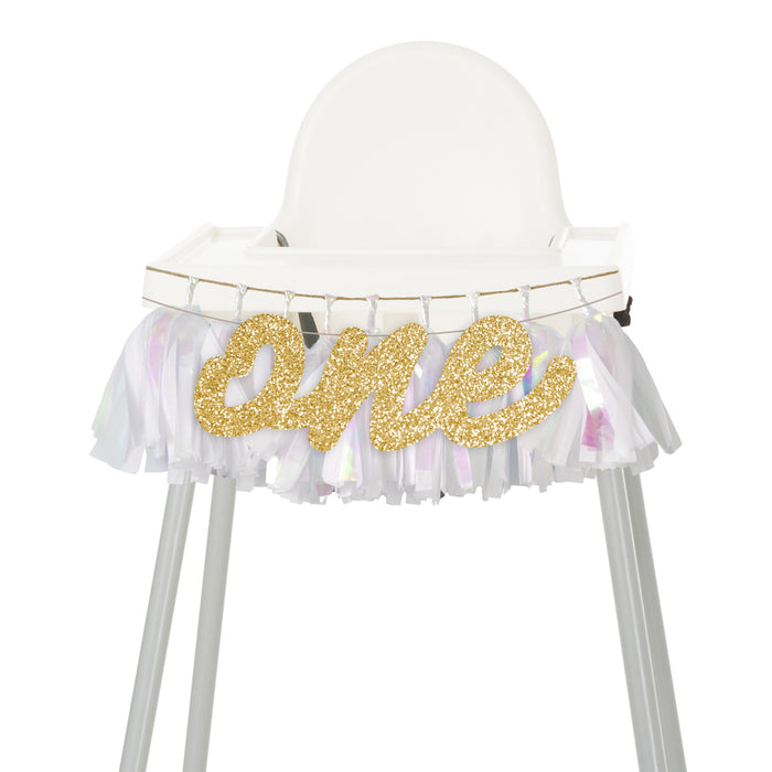 Gold Rainbow High Chair Garland