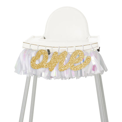 Gold Rainbow High Chair Garland