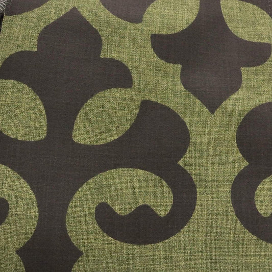 HARLOW - LINEN BLEND FLOCK PRINT BURLAP UPHOLSTERY FABRIC BY THE YARD