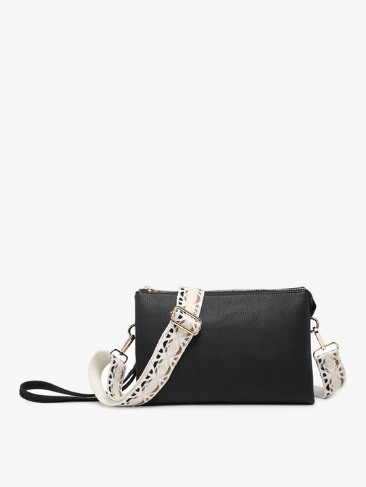 M2056 Izzy Crossbody w/ Guitar Strap: Black Jen & Co.