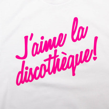 J'aime Discotheque Magenta - Tank Tshirt - White