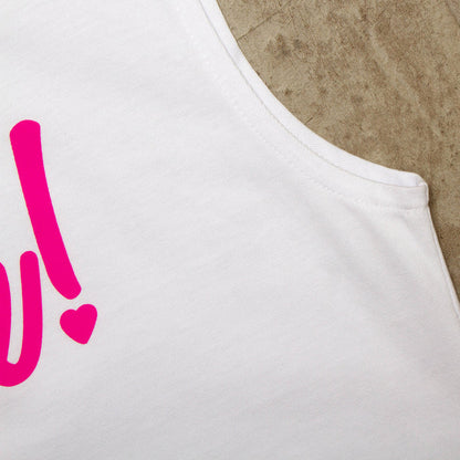 J'aime Discotheque Magenta - Tank Tshirt - White