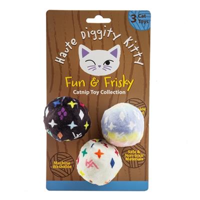 Kitty  Vuiton  Balls  Monogram  Organic  Catnip  Toys