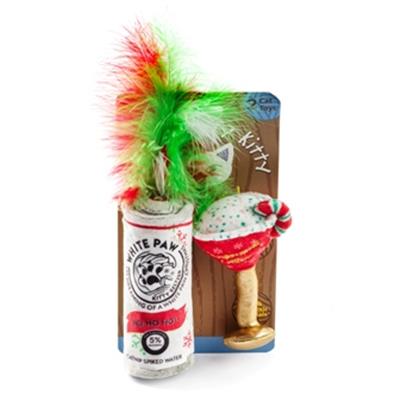 Kitty  White  Paw  Kitty  Seltzer  &  Pawpermint Cattini Catnip Toy Set