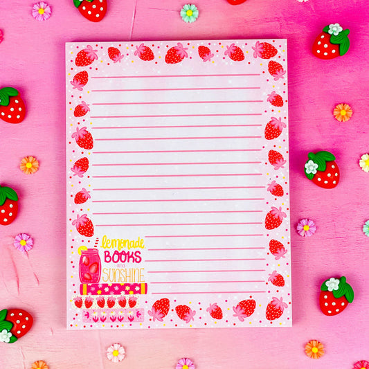 Lemonade Books and Sunshine Notepad 4.25" x 5.5"