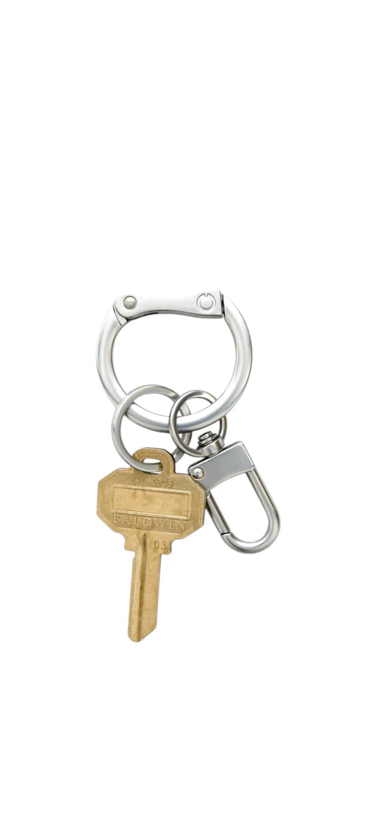 Men's Keychain O Boy Ring Stylish Brushed Silver by Oventure Oventure Key Ring