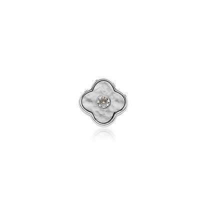 Molten Clover Charms (Silver) - Birthstones