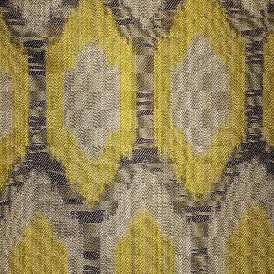 Oval - Jacquard Fabric Designer Pattern Home Decor Drapery & Pillow Fabric by the Yard - Available in 9 Colors - Sunny - Top Fabric - 3