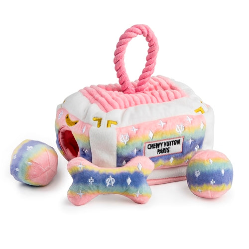 Pink Ombre Chewy Vuiton Dog Toy Collection