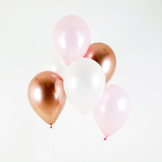 Pink Rose Gold Balloon Bouquet