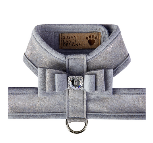 Platinum Glitzerati Really Big Bow Tinkie Harness with Platinum Trim