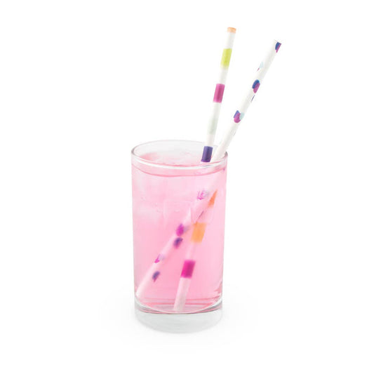 Polka Dot and Stripe Pattern Paper Straw (24)
