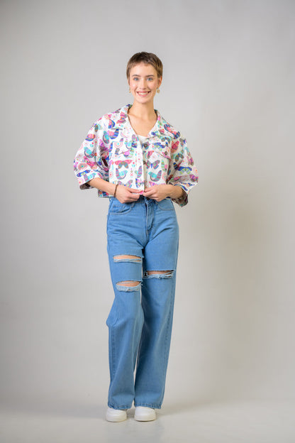 Rhea Jacquard Short Jacket