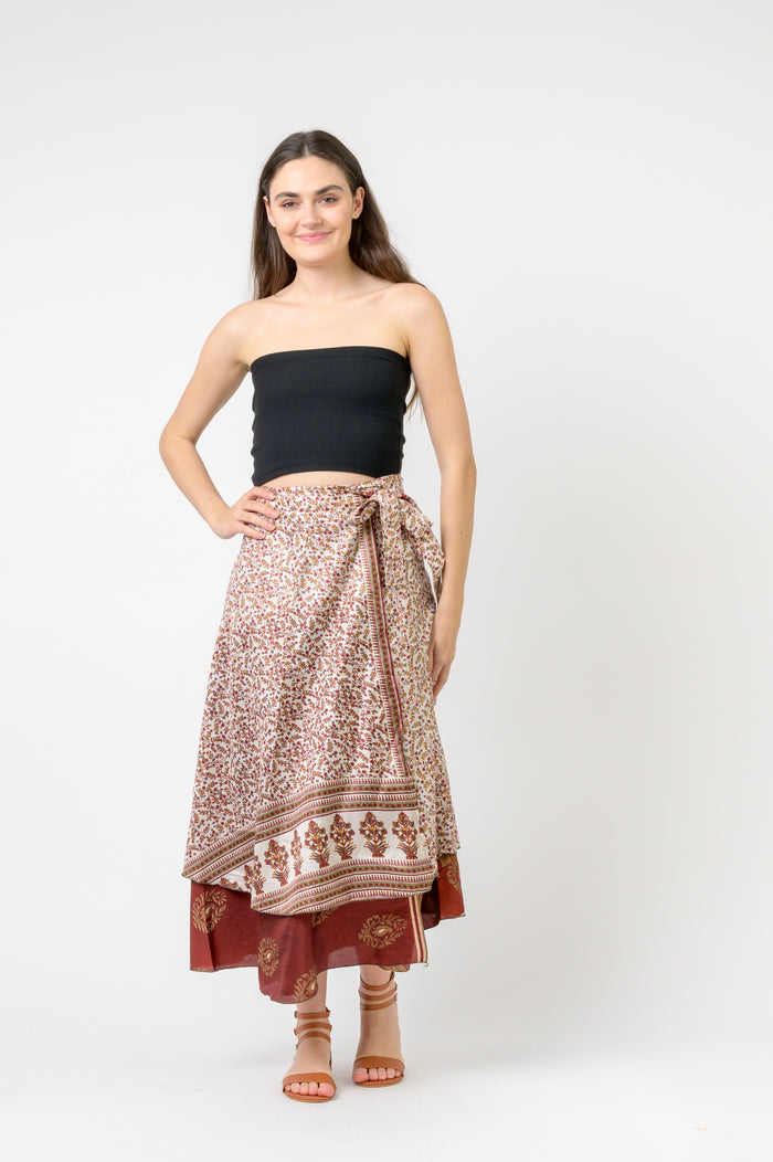 Rhea Printed Wrap Skirt (Assorted)