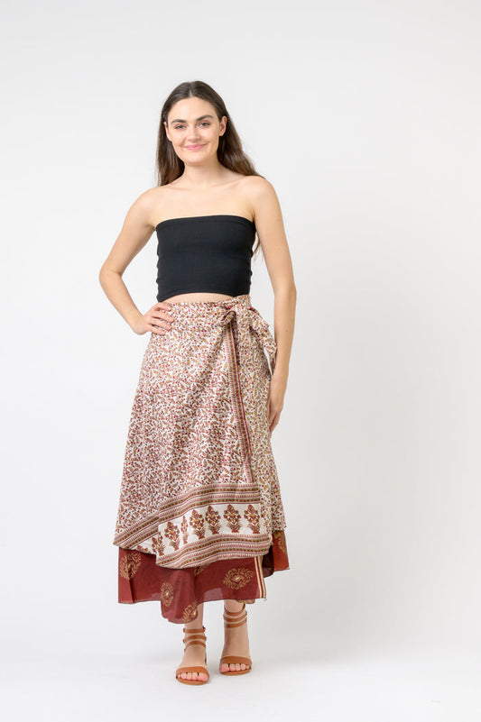 Rhea Printed Wrap Skirt (Assorted)