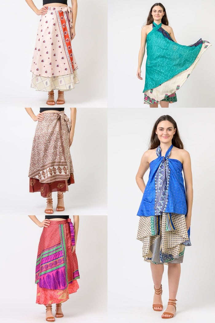 Rhea Printed Wrap Skirt (Assorted)