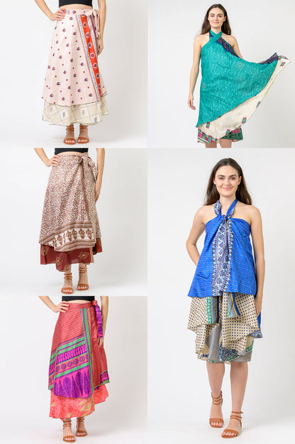 Rhea Printed Wrap Skirt (Assorted)