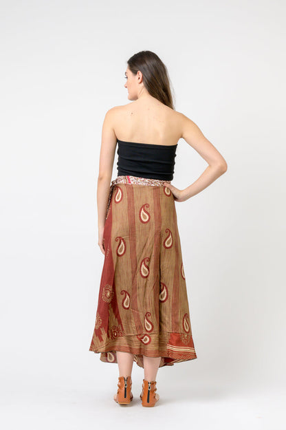 Rhea Printed Wrap Skirt (Assorted)