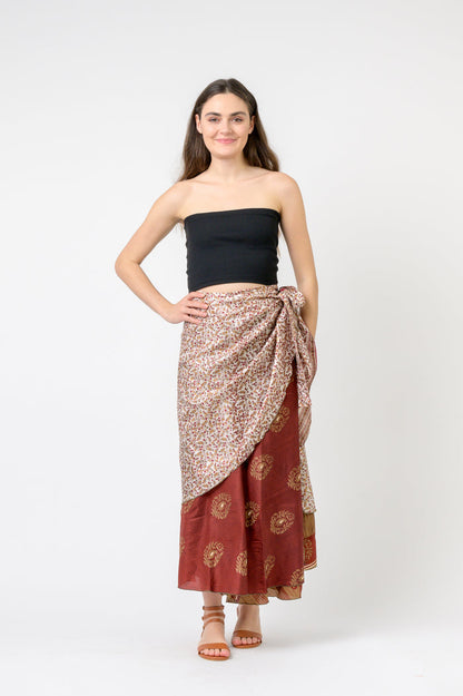 Rhea Printed Wrap Skirt (Assorted)