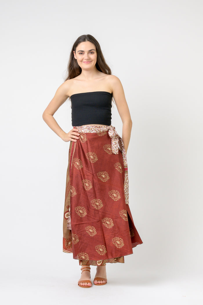 Rhea Printed Wrap Skirt (Assorted)