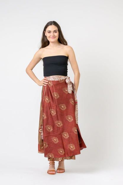 Rhea Printed Wrap Skirt (Assorted)
