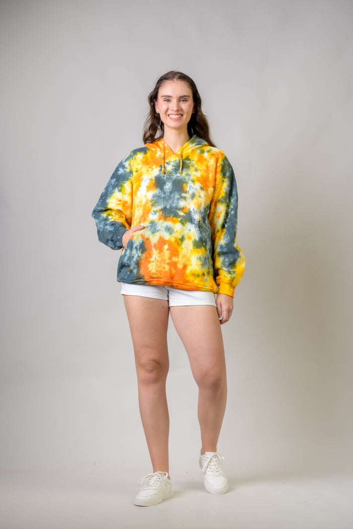 Rhea Swatches Cotton Tie-Dye Hoodie