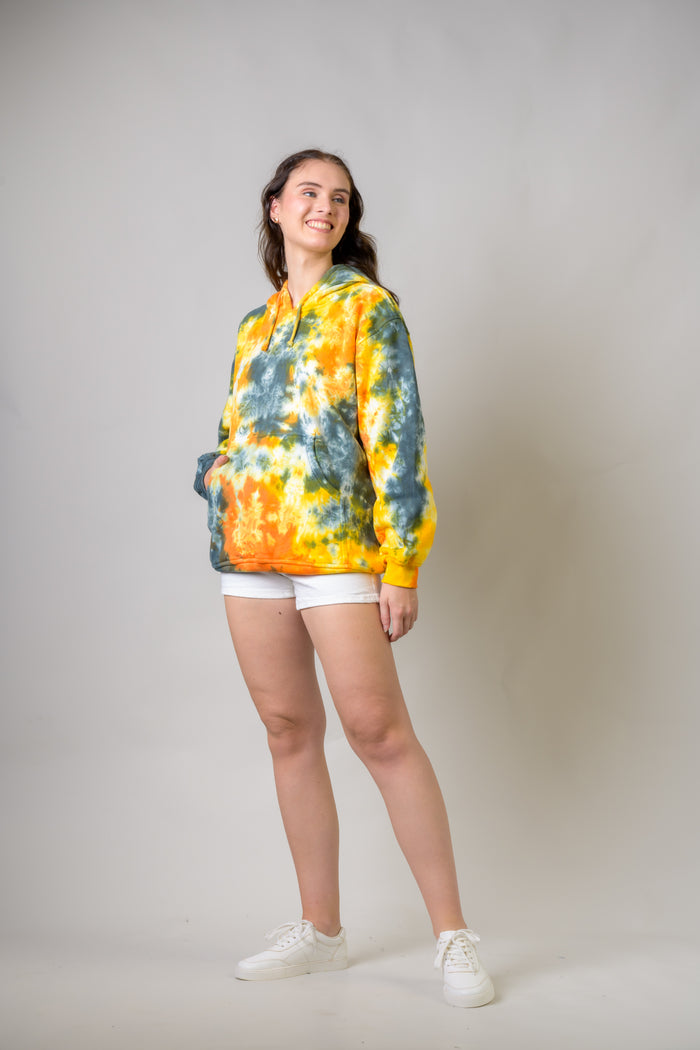 Rhea Swatches Cotton Tie-Dye Hoodie