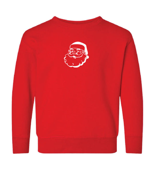 SANTA FACE - RED TODDLER SWEATSHIRT EMB