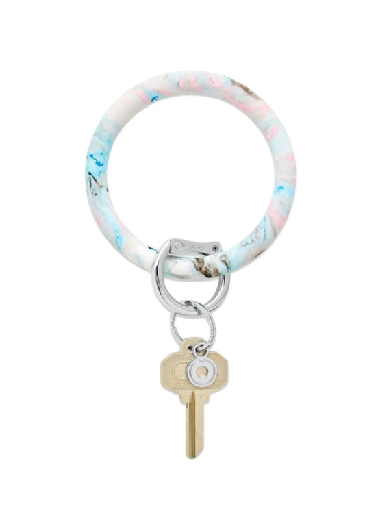 Silicone Big O Keychain - Pastel Marble Oventure Key Ring