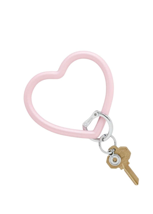 Silicone Heart Keychain - Rose Pearlized Oventure Key Ring