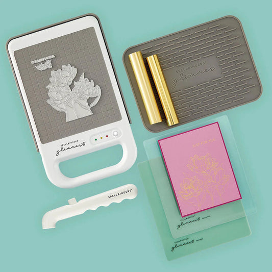 Spellbinders Glimmer II Hot Foil System. Foil accents to your paper crafting projects with ease! Available at Embellish Away in Bowmanville Ontario Canada.