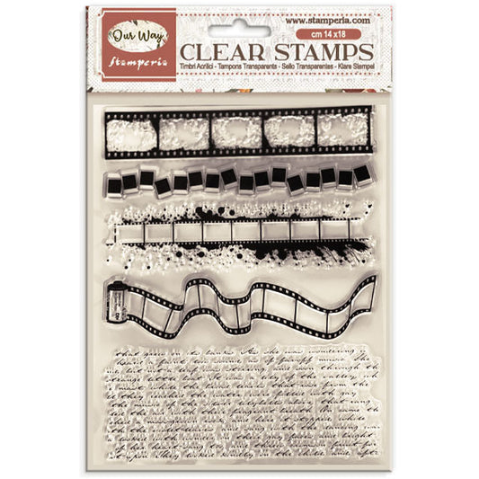 Stamperia - Clear Stamp - Our Way. Acrylic stamp, 14 x 18cm. Available at Embellish Away located in Bowmanville Ontario Canada.