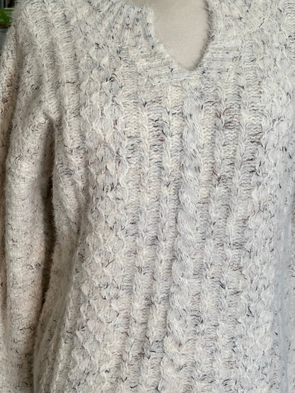 Sweater with Notch Neck & Flex Yarn by Charlie B Charlie B Casual Top