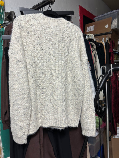 Sweater with Notch Neck & Flex Yarn by Charlie B Charlie B Top