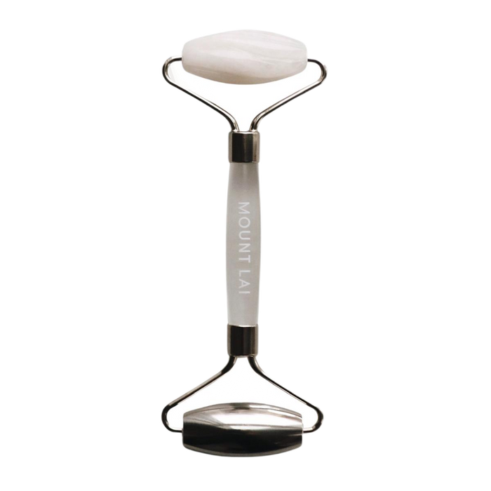 The Vitality Qi White Jade & Stainless Steel Dual Action Facial Roller