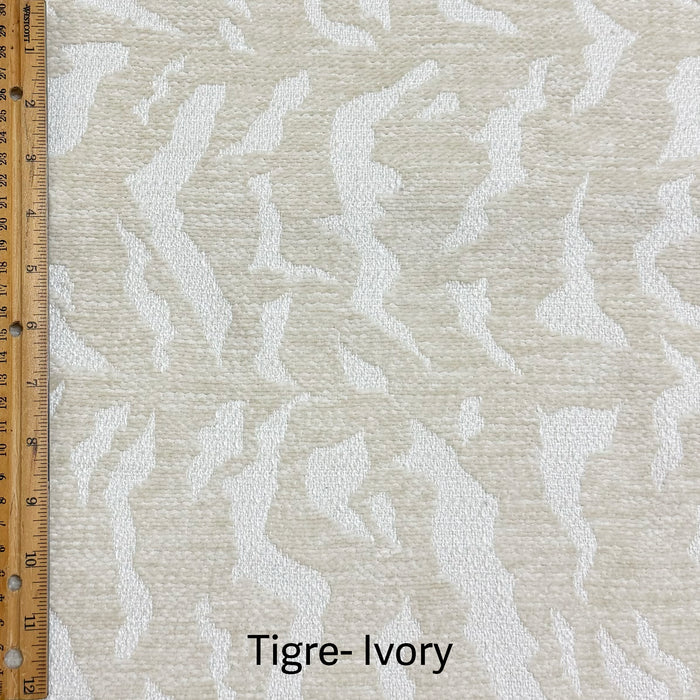 TIGRE - ABSTRACT CHENILLE UPHOLSTERY FABRIC BY THE YARD