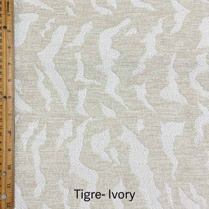 TIGRE - ABSTRACT CHENILLE UPHOLSTERY FABRIC BY THE YARD