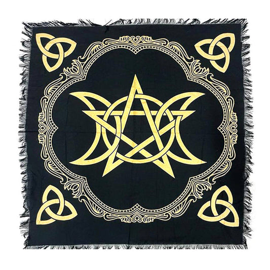 Triple Moon Pentagram Altar Cloth