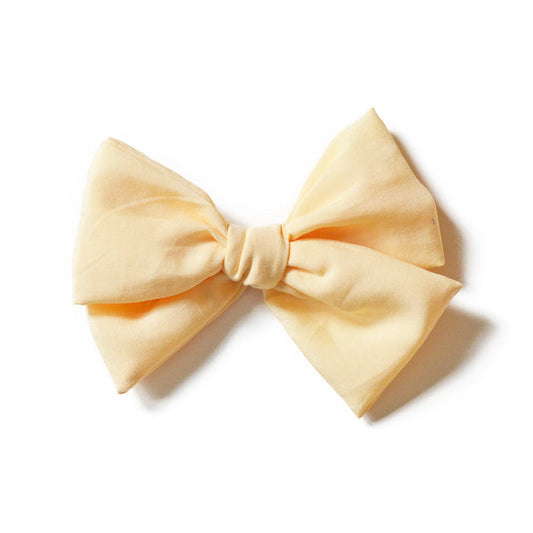 cream hair bow for girls, GenBow Club