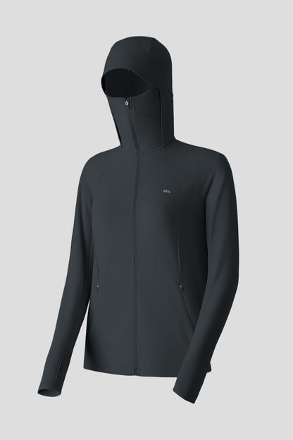 beneunder windglow womens windproof uvshield sport jacket upf50 #color_black