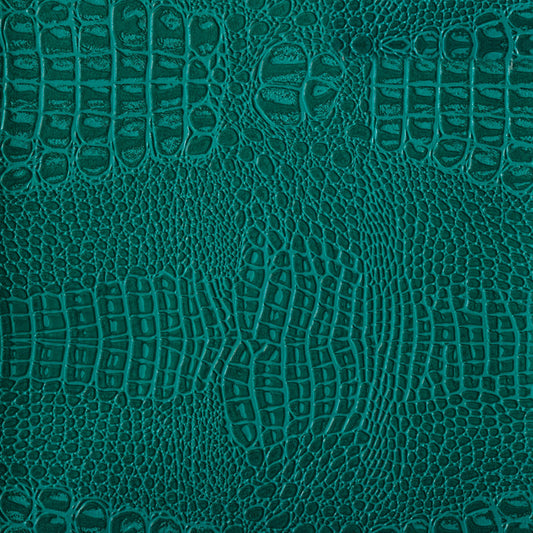 ZAPATA BAY - FAUX CROCODILE SKIN VINYL UPHOLSTERY FABRIC BY THE YARD